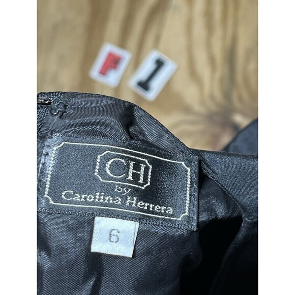 Carolina Herrera Black Silk Midi Cocktail Dress women 6 @F1 - Picture 9 of 9